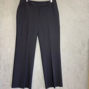 Ann Taylor Career Curvy Straight Lined Black 10 Tall 30x31.5 Wool Blend Pants